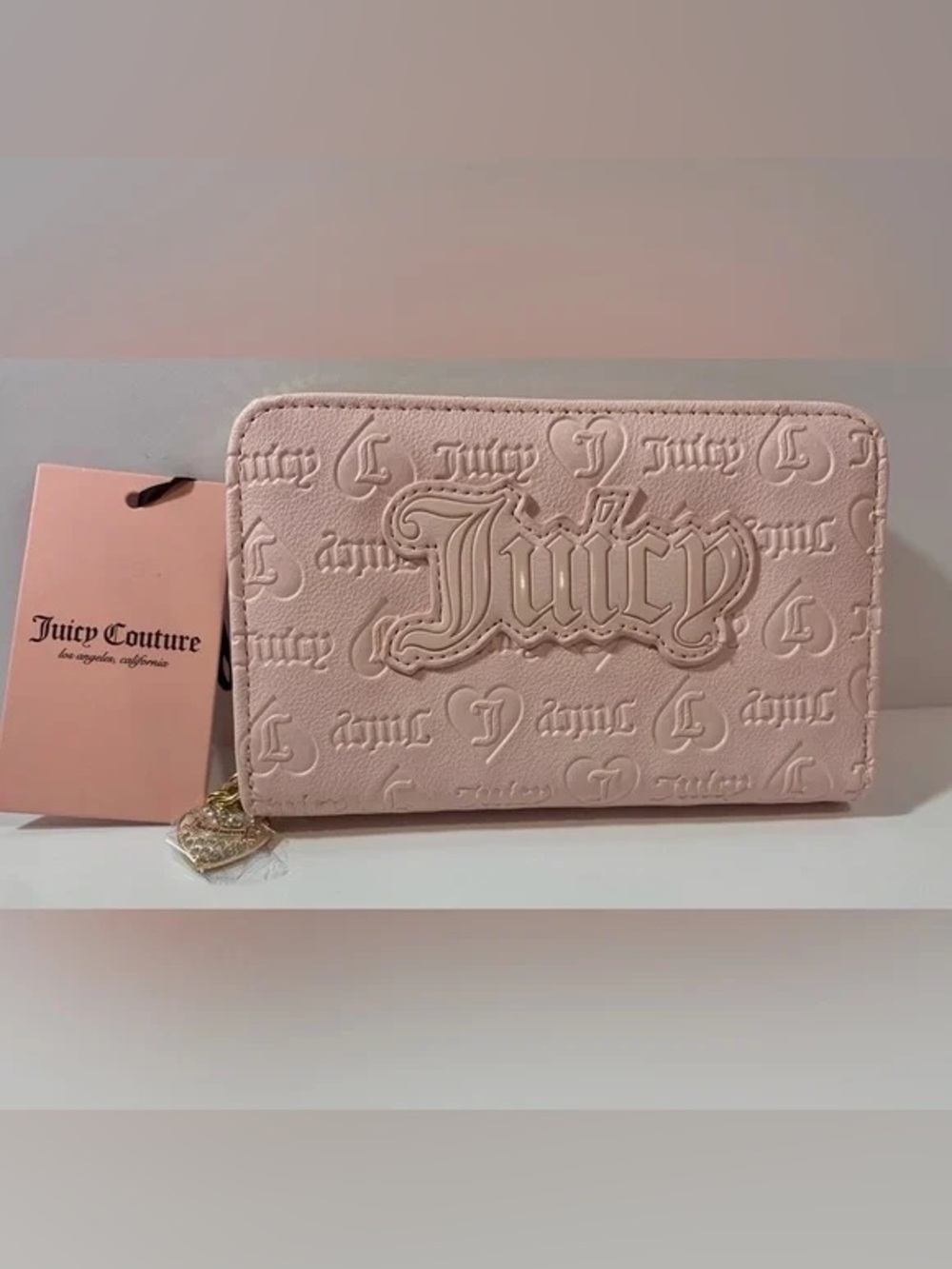 Juicy Contour Pink Embossed Wallet